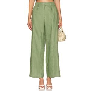 Faithfull The Brand 'Ida' Green Rayon Pants Size XS